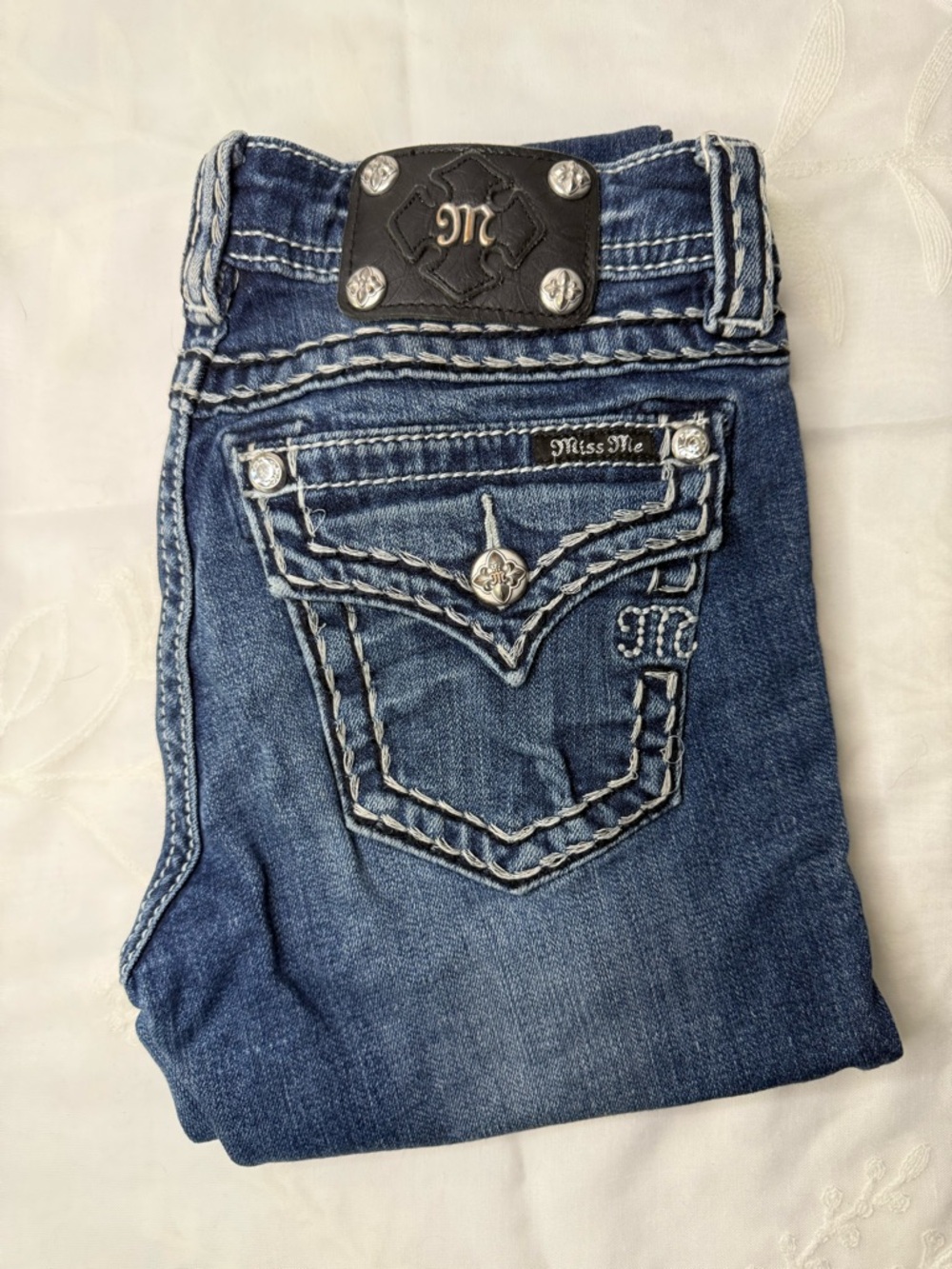 Miss Me Dark Blue Women's Skinny Jeans 27/4 - Picture 3 of 11